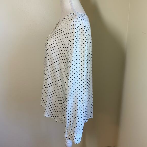 DIVIDED Black & White Polka Dot Blouse - Picture 2 of 9